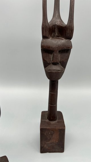 Set 3 Figuras Madera Talladas Estilo Africano