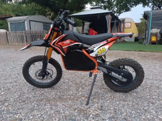 Moto Eléctrica Motocross Naranja/Negra