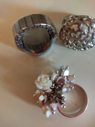 Lote 3 Anillos Bisutería
