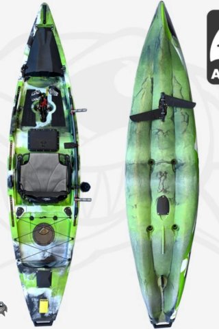 Kayak Nootka a pedales; pesca