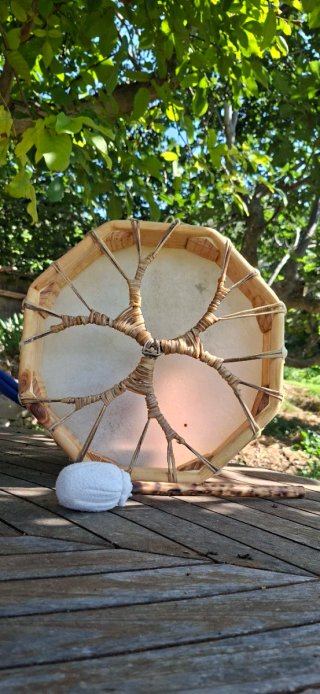 Tambor chamánico piel de cabra 35cm