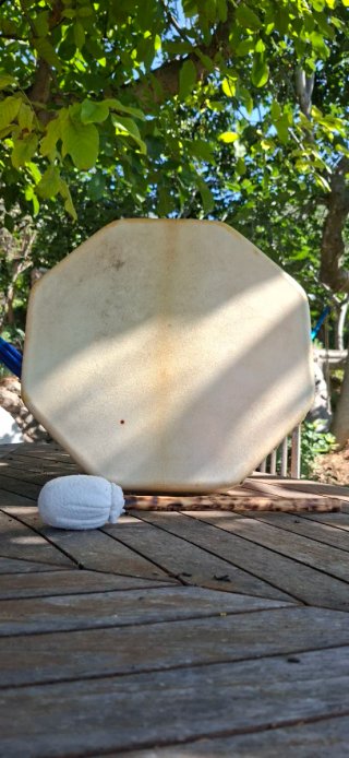 Tambor chamánico piel de cabra 35cm