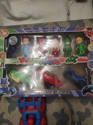 Lote Juguetes: PJ Masks, Spiderman, Helicóptero