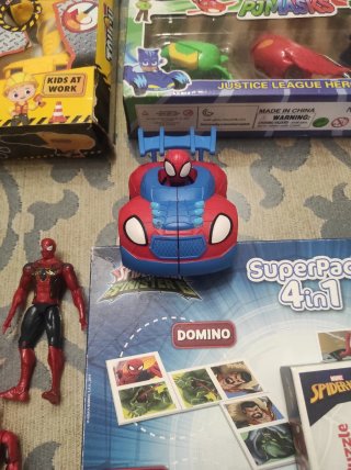 Lote Juguetes: PJ Masks, Spiderman, Helicóptero