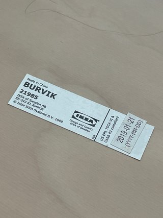 Mesa auxiliar IKEA BURVIK madera y metal