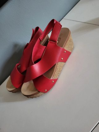 Sandalias plataforma rojas