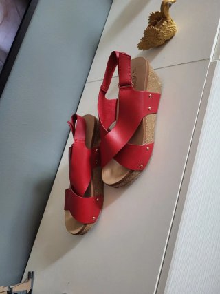 Sandalias plataforma rojas