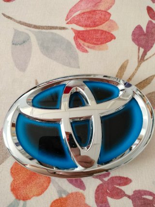 Anagrama Toyota Azul Cromado