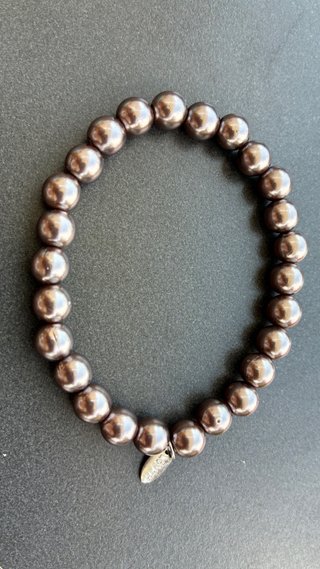 Pulseras de bisutería perlas blancas y grises