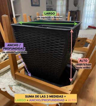 2 Maceteros Negros Plástico