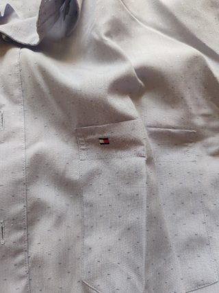 Camisa Tommy Hilfiger Blanca Manga Corta