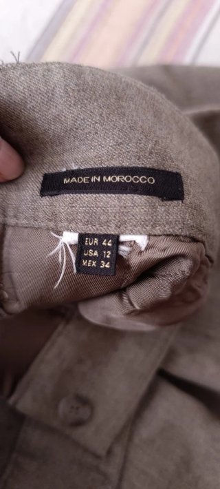 Pantalón Massimo Dutti Beige/Gris
