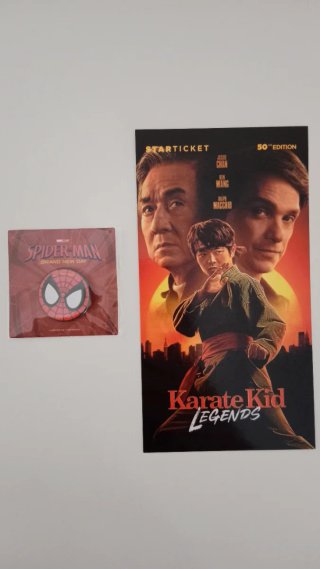 Chapa Spiderman y Starticket Karate Kid Legends
