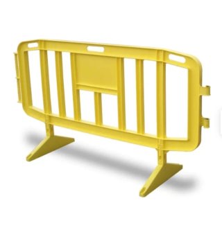 Vallas de obra plástico amarillo