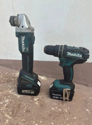 Makita Taladro y Amoladora Inalámbricos