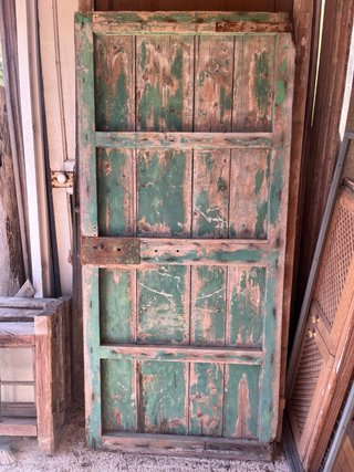 Puerta madera exterior rústica