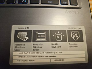 Portátil Acer Aspire V15 i7