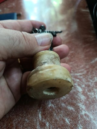 Antiguo Figura religiosa San Pancracio base mármol