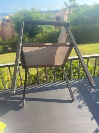 Mesa jardín 160 x 100 aluminio y 6 sillas