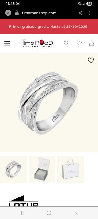 Anillo Lotus Plata con Circonitas