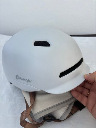 Casco Smart4u Blanco con Luz Trasera