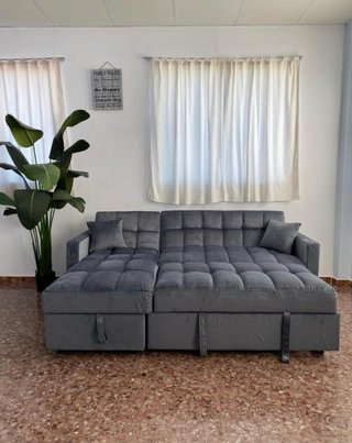 Sofá Cama Kris con Arcón Gris