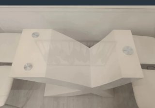 Mesa de comedor cristal y metal