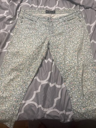 Pantalones Blanco florales talla M/38