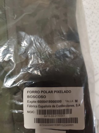 Chaqueta Polar Camuflaje Boscoso Talla M