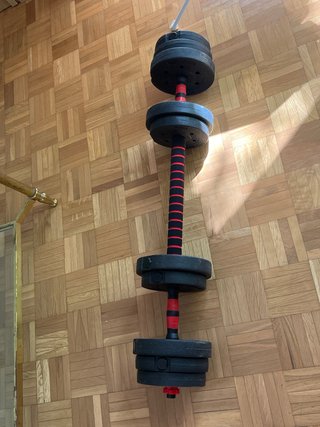 Mancuernas Ajustables y Barra Musculación