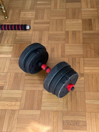 Mancuernas Ajustables y Barra Musculación