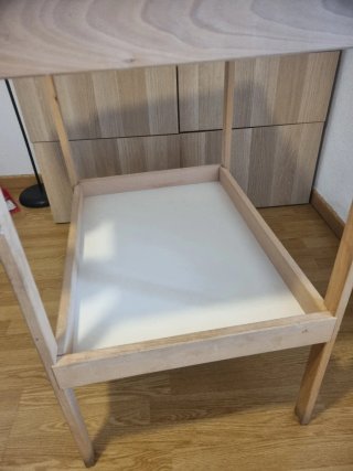 Cambiador Bebé IKEA Madera y Blanco