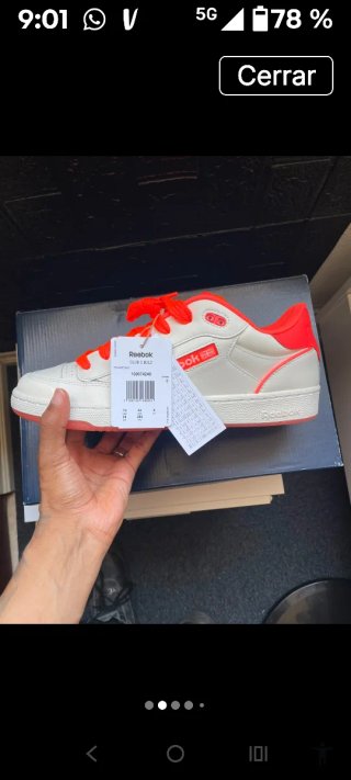 Reebok Classic Blancas/Naranja Fluor Talla 43