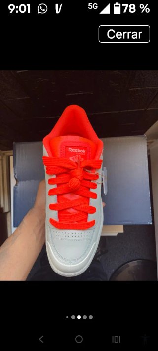 Reebok Classic Blancas/Naranja Fluor Talla 43