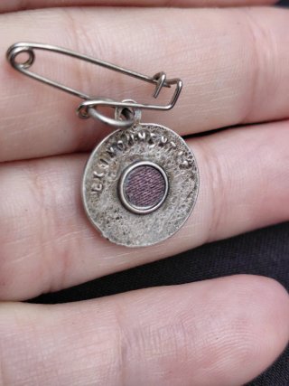 Reliquia Medalla Padre Pío de Peltre bendecida