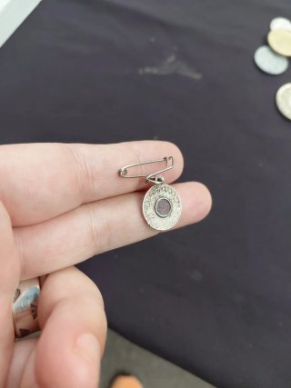 Reliquia Medalla Padre Pío de Peltre bendecida