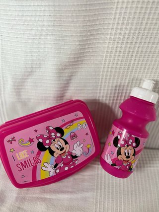 Tupper y Botella Minnie Mouse Rosa