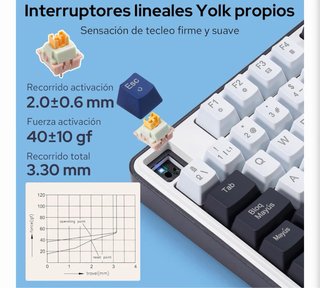Teclado Mecánico Redragon K689 Hot Swap QWERTY ES