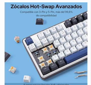 Teclado Mecánico Redragon K689 Hot Swap QWERTY ES