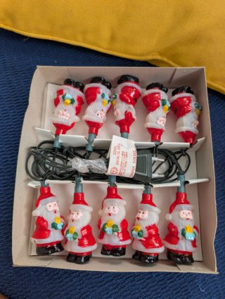 Luces Navidad Vintage Papa Noel