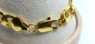 Pulsera eslabón grande chapado oro 18 kl