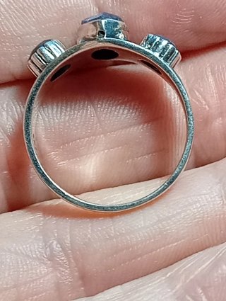 Anillo Plata Ley Zafiro Azul