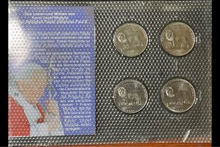 Set 4 Monete 1 Franc Congo 2004 Papa Giovanni Paol