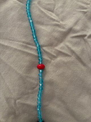 Collana lunga vintage perline turchesi
