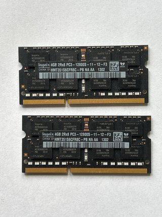 2x 4GB Hynix DDR3 RAM PC3-12800S