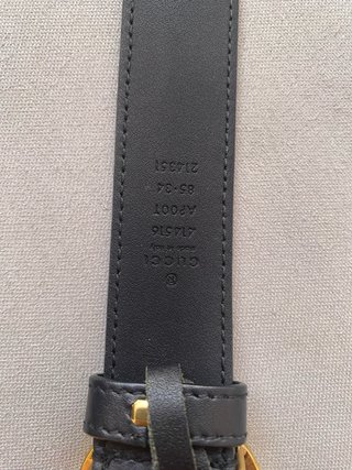 Cinturón Gucci Negro y Dorado