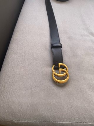 Cinturón Gucci Negro y Dorado