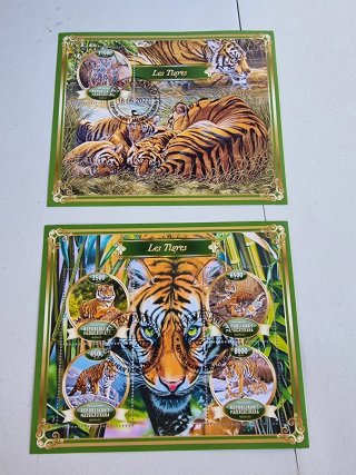 Sellos TEMÁTICA TIGRES FAUNA SALVAJE HB