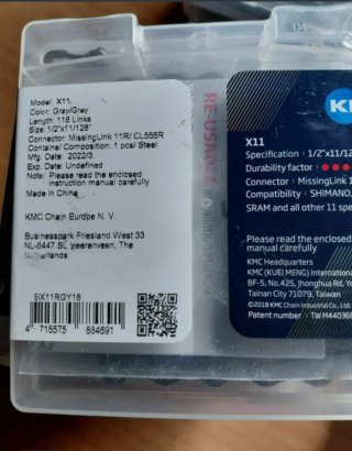 Lote 2 Cadenas Bici KMC 11v Nuevas