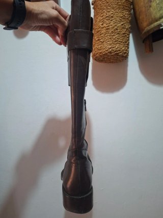 Botas altas piel mujer Fluxa marrones
